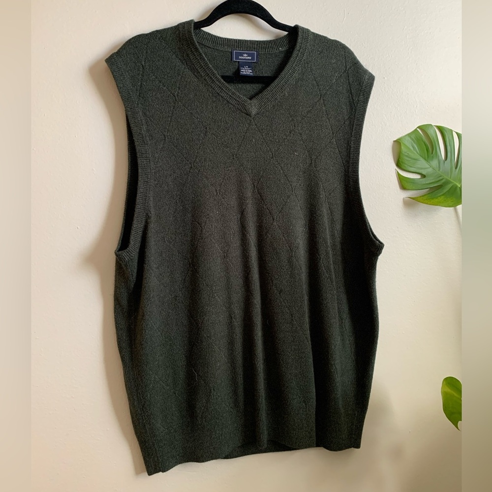dark green sweater vest